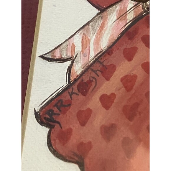 Strawberry Shortcake Framed Painting Matted Signed RR Knight McClellan Gallery - Picture 2 of 6